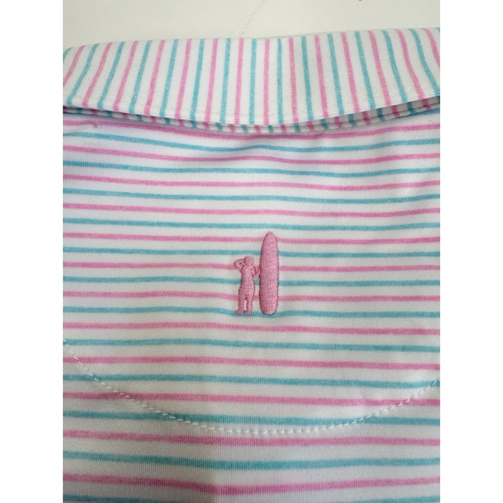 NWT johnnie-O VIK Striped Golf Performance Jersey Polo Shirt Porto Pink Mens XL - Picture 9 of 10